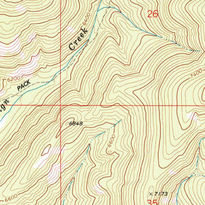 Lick Creek, MT (1974, 24000-Scale) Map by United States Geological ...