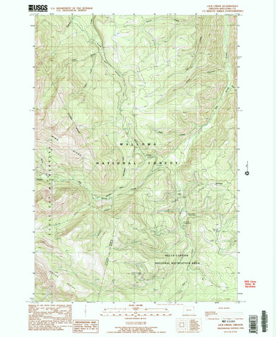 United States Geological Survey Lick Creek, OR (1990, 24000-Scale) digital map