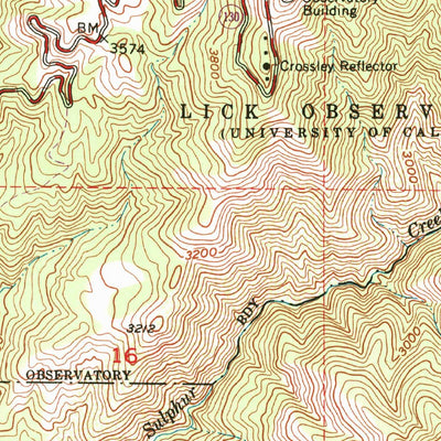 United States Geological Survey Lick Observatory, CA (1955, 24000-Scale) digital map