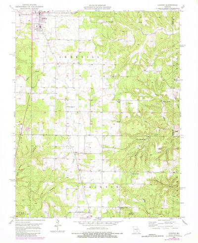 United States Geological Survey Licking, MO (1951, 24000-Scale) digital map