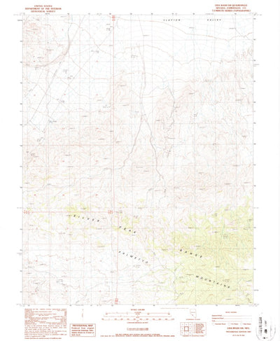 United States Geological Survey Lida Wash SW, NV (1987, 24000-Scale) digital map