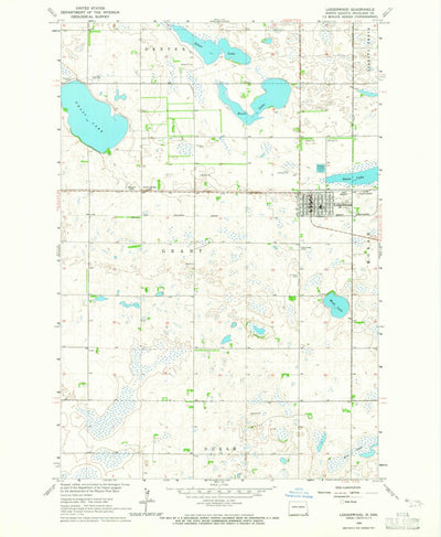 United States Geological Survey Lidgerwood, ND (1964, 24000-Scale) digital map