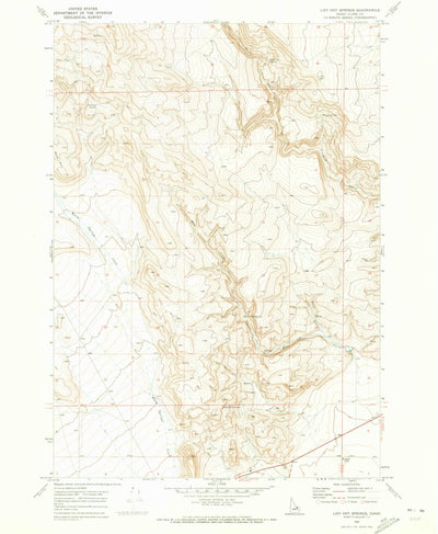 United States Geological Survey Lidy Hot Springs, ID (1969, 24000-Scale) digital map
