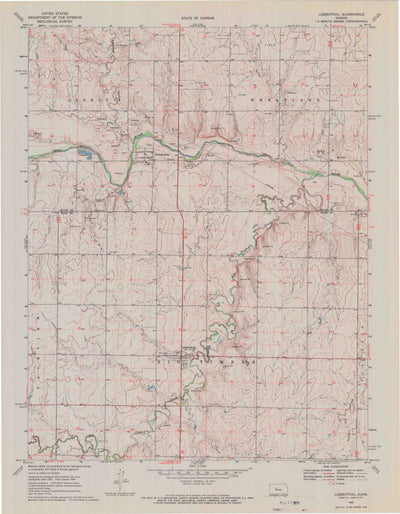 United States Geological Survey Liebenthal, KS (1968, 24000-Scale) digital map