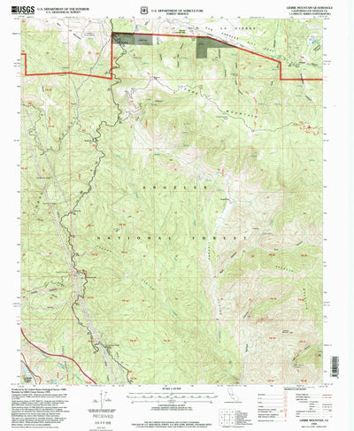 United States Geological Survey Liebre Mountain, CA (1995, 24000-Scale) digital map