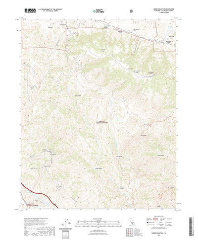 United States Geological Survey Liebre Mountain, CA (2022, 24000-Scale) digital map