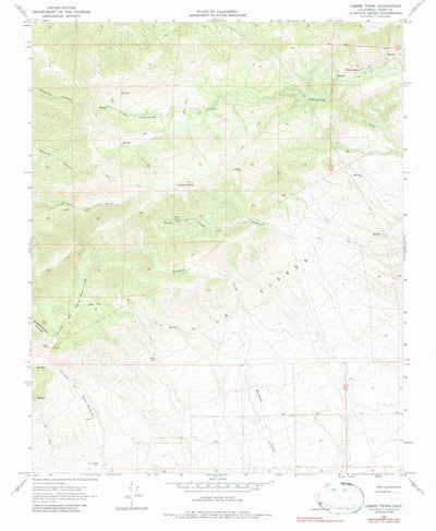 United States Geological Survey Liebre Twins, CA (1965, 24000-Scale) digital map
