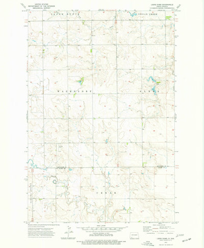United States Geological Survey Liens Dams, ND (1973, 24000-Scale) digital map