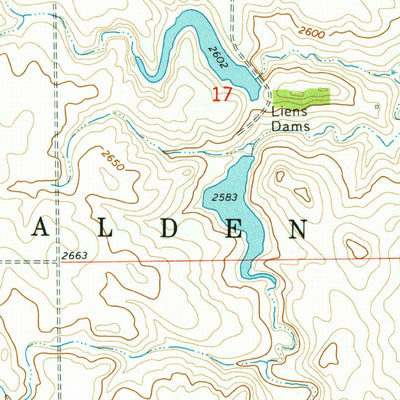 United States Geological Survey Liens Dams, ND (1973, 24000-Scale) digital map
