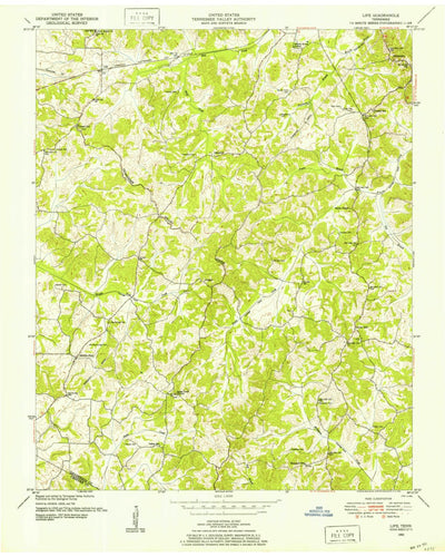 United States Geological Survey Life, TN (1950, 24000-Scale) digital map