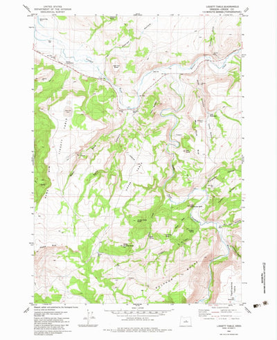 United States Geological Survey Liggett Table, OR (1982, 24000-Scale) digital map