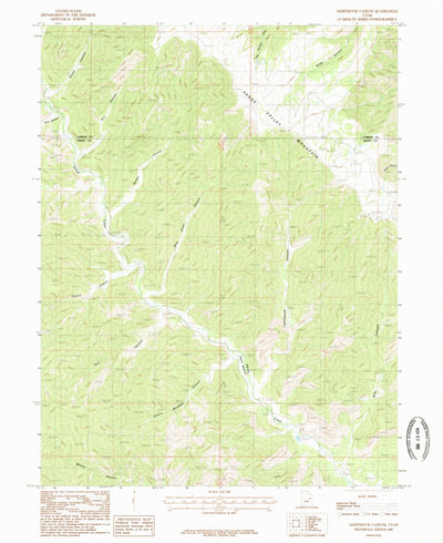 United States Geological Survey Lighthouse Canyon, UT (1985, 24000-Scale) digital map