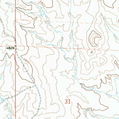 United States Geological Survey Lightning Creek, WY (1970, 24000-Scale) digital map