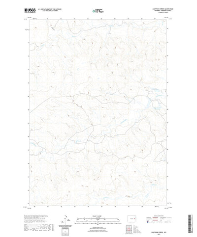 United States Geological Survey Lightning Creek, WY (2021, 24000-Scale) digital map