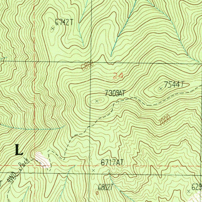 United States Geological Survey Lightning Ridge, ID (1988, 24000-Scale) digital map