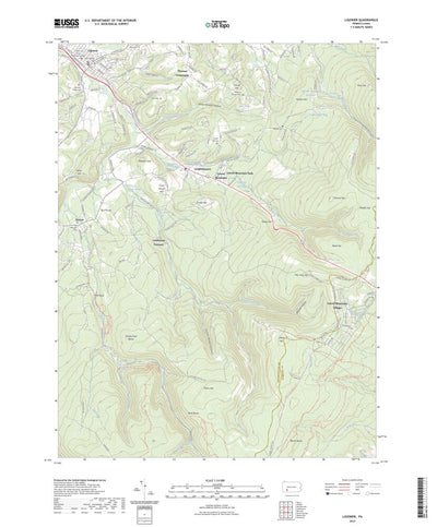 United States Geological Survey Ligonier, PA (2023, 24000-Scale) digital map
