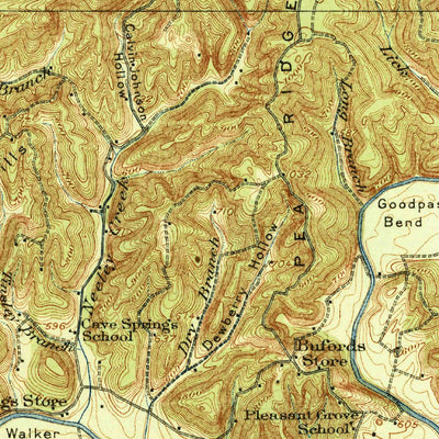 United States Geological Survey Lillydale, TN-KY (1924, 62500-Scale) digital map