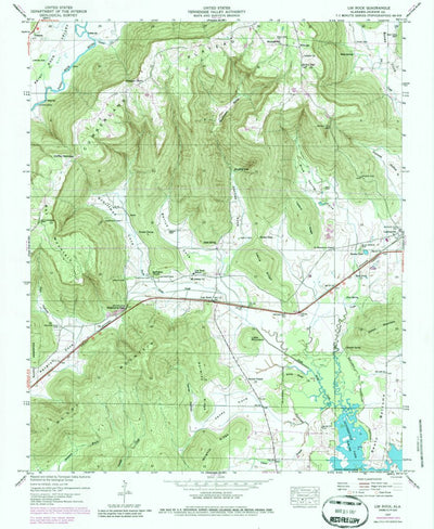 United States Geological Survey Lim Rock, AL (1947, 24000-Scale) digital map