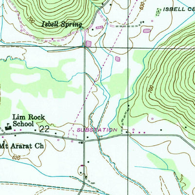 United States Geological Survey Lim Rock, AL (1947, 24000-Scale) digital map