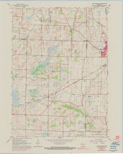 United States Geological Survey Lima Center, WI (1960, 24000-Scale) digital map
