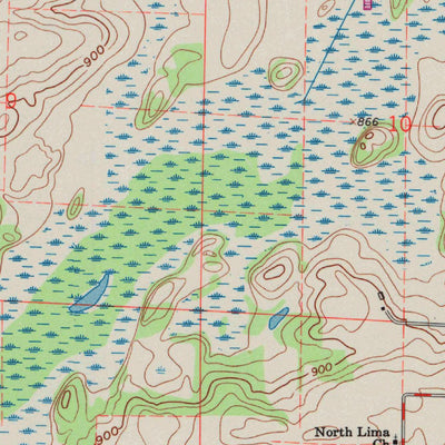 United States Geological Survey Lima Center, WI (1960, 24000-Scale) digital map