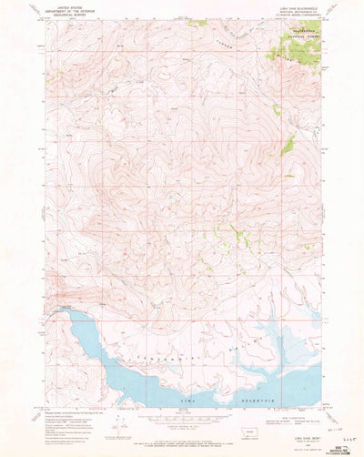 United States Geological Survey Lima Dam, MT (1968, 24000-Scale) digital map