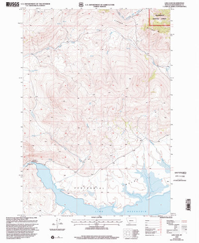 United States Geological Survey Lima Dam, MT (1997, 24000-Scale) digital map