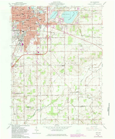 United States Geological Survey Lima, OH (1961, 24000-Scale) digital map