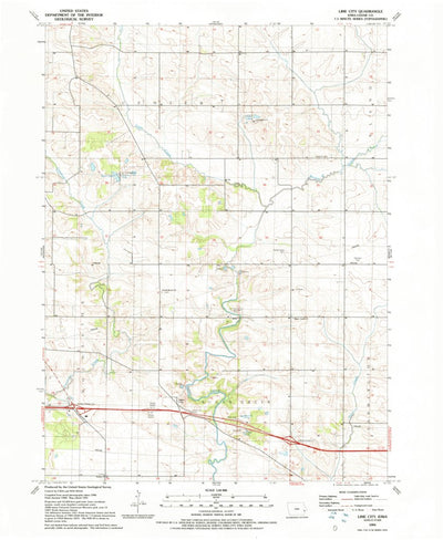 United States Geological Survey Lime City, IA (1991, 24000-Scale) digital map