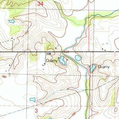 United States Geological Survey Lime City, IA (1991, 24000-Scale) digital map