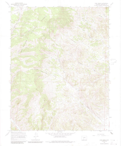 United States Geological Survey Lime Creek, CO (1967, 24000-Scale) digital map