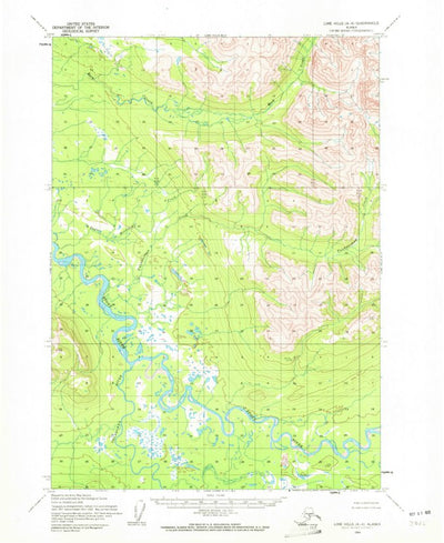 United States Geological Survey Lime Hills A-4, AK (1954, 63360-Scale) digital map