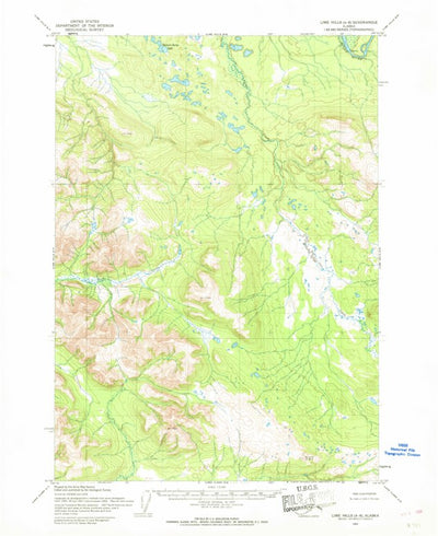 United States Geological Survey Lime Hills A-6, AK (1954, 63360-Scale) digital map