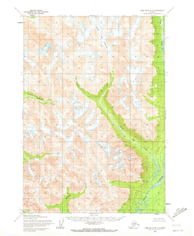 United States Geological Survey Lime Hills B-3, AK (1954, 63360-Scale) digital map