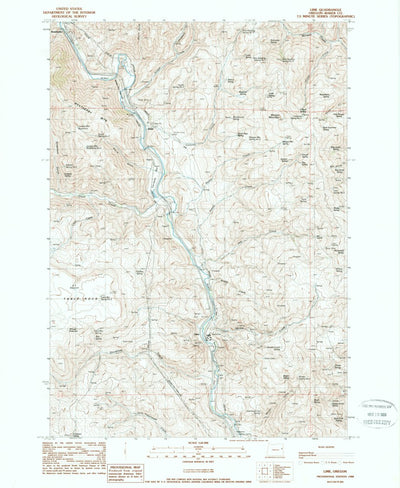 United States Geological Survey Lime, OR (1988, 24000-Scale) digital map