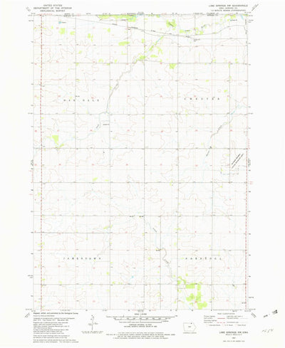 United States Geological Survey Lime Springs NW, IA (1981, 24000-Scale) digital map