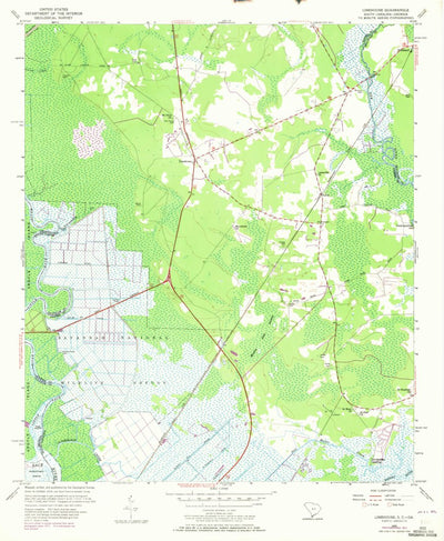 United States Geological Survey Limehouse, SC-GA (1955, 24000-Scale) digital map