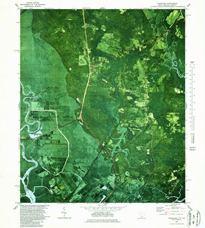 United States Geological Survey Limehouse, SC-GA (1980, 24000-Scale) digital map