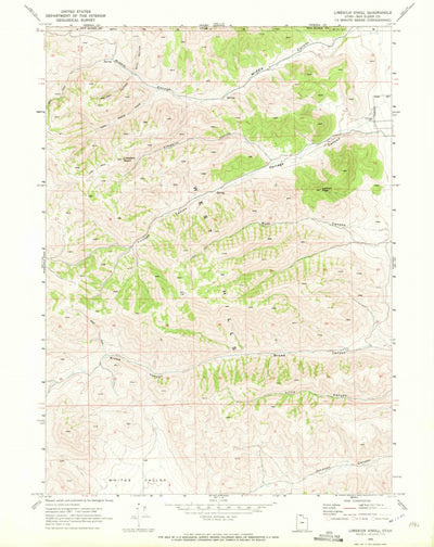 United States Geological Survey Limekiln Knoll, UT (1968, 24000-Scale) digital map