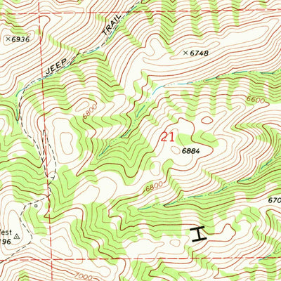 United States Geological Survey Limekiln Knoll, UT (1968, 24000-Scale) digital map