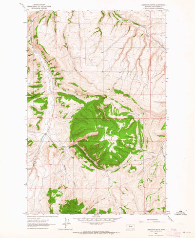 United States Geological Survey Limestone Butte, MT (1961, 24000-Scale) digital map