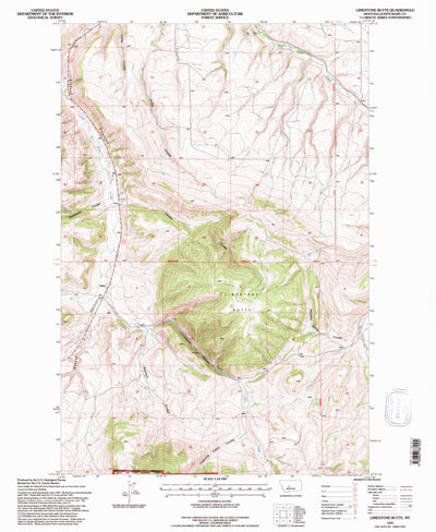 United States Geological Survey Limestone Butte, MT (1995, 24000-Scale) digital map