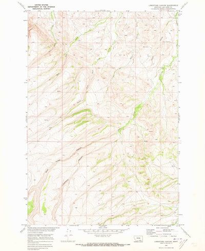 United States Geological Survey Limestone Canyon, MT (1969, 24000-Scale) digital map