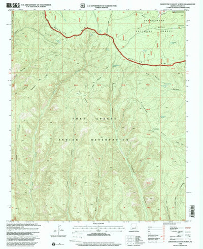 United States Geological Survey Limestone Canyon North, AZ (1998, 24000-Scale) digital map