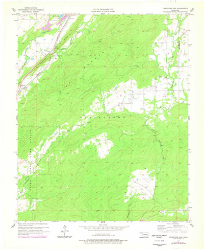United States Geological Survey Limestone Gap, OK (1957, 24000-Scale) digital map