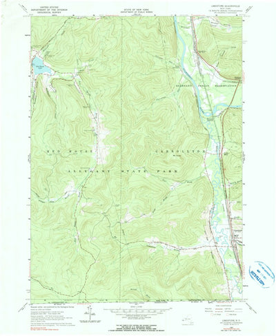 United States Geological Survey Limestone, NY (1961, 24000-Scale) digital map