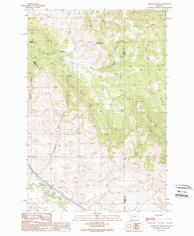 United States Geological Survey Limestone Ridge, MT (1989, 24000-Scale) digital map