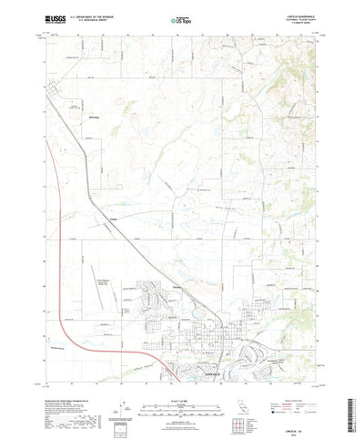 United States Geological Survey Lincoln, CA (2022, 24000-Scale) digital map