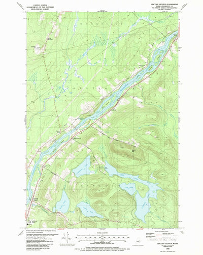 United States Geological Survey Lincoln Center, ME (1988, 24000-Scale) digital map