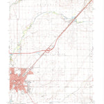 United States Geological Survey Lincoln East, IL (1980, 24000-Scale) digital map